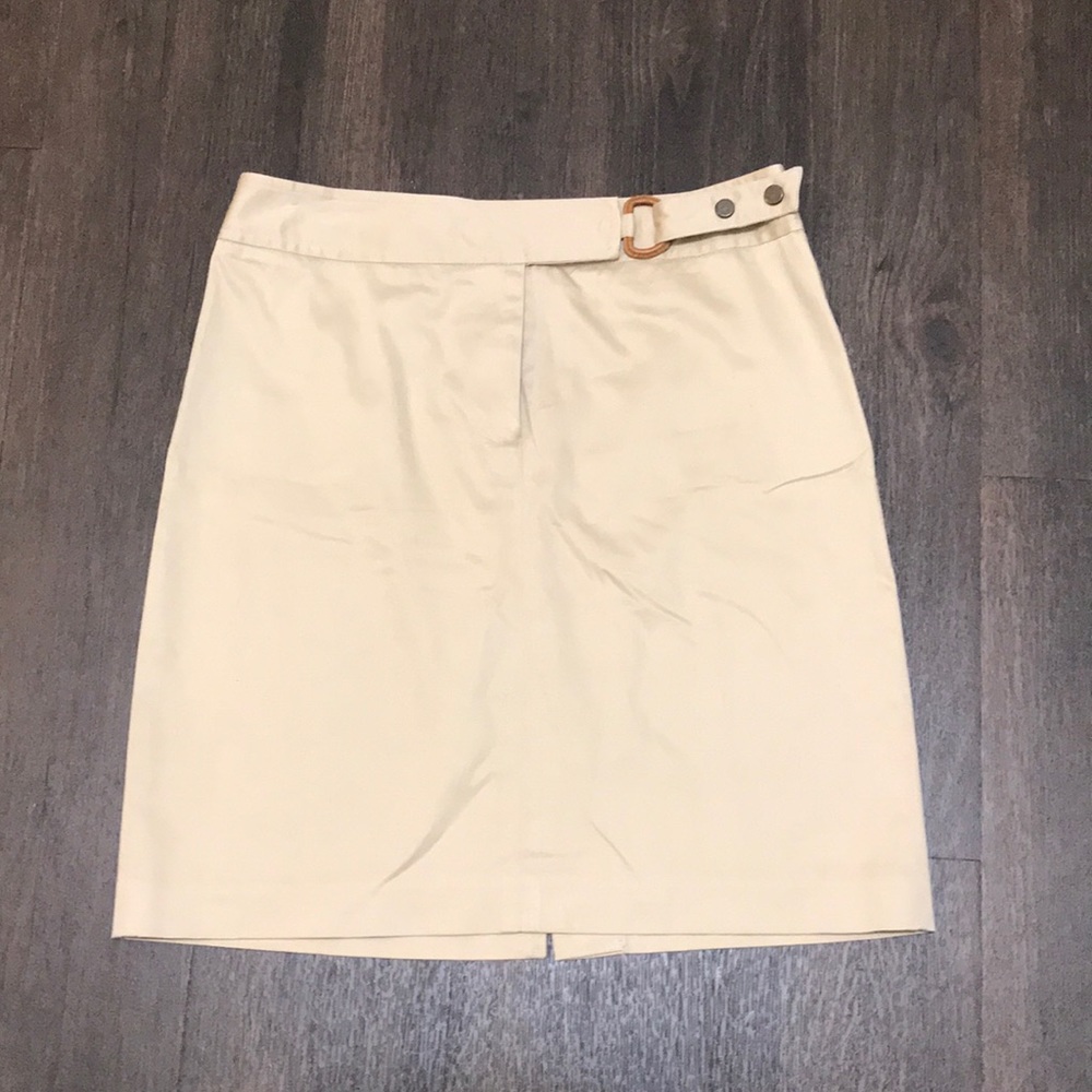 J. Mclaughlin Womens Khaki Pencil Skirt Black Beige Size  2
